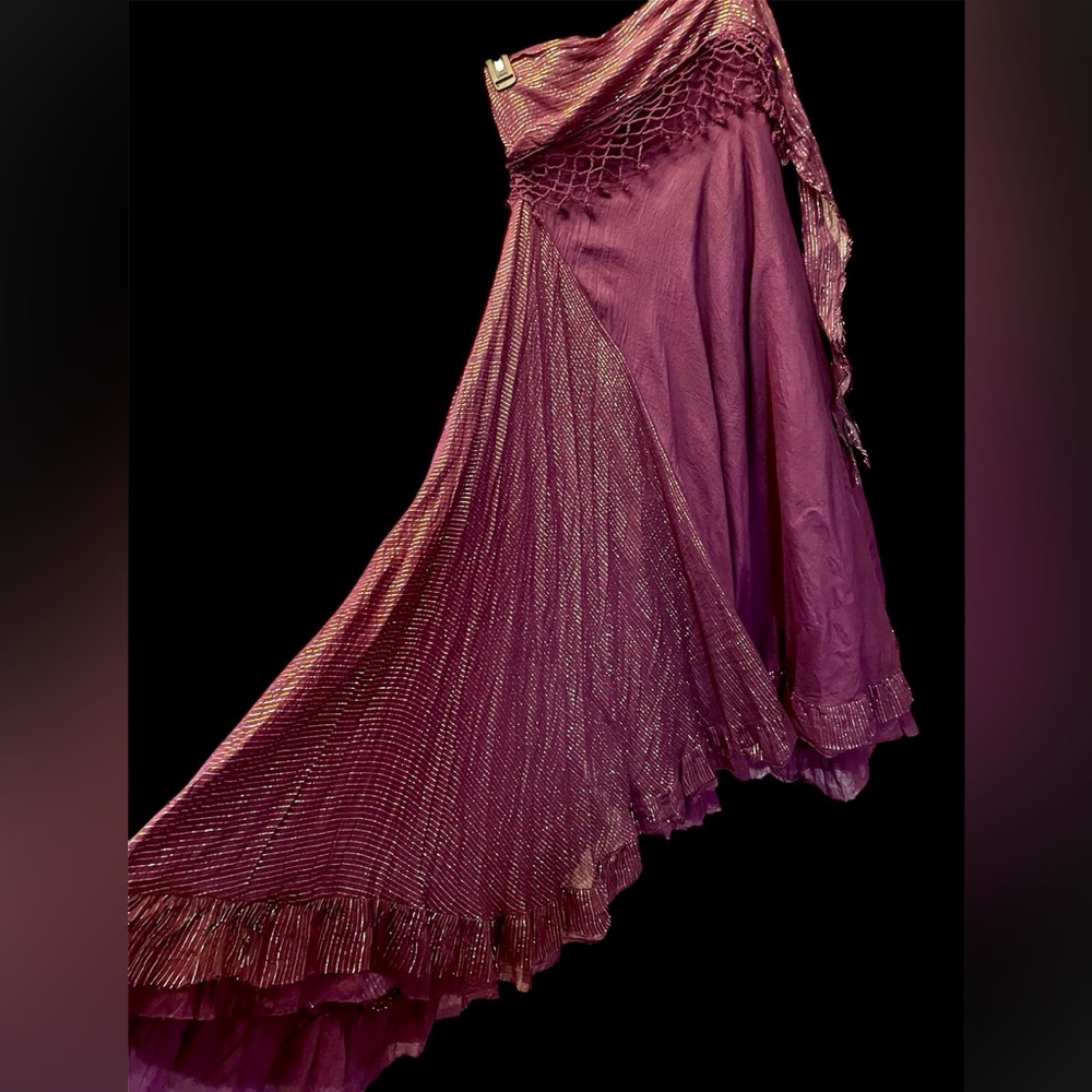 NWT Jayli Fairy Boho Hippie Flowy Plum Skirt XXL